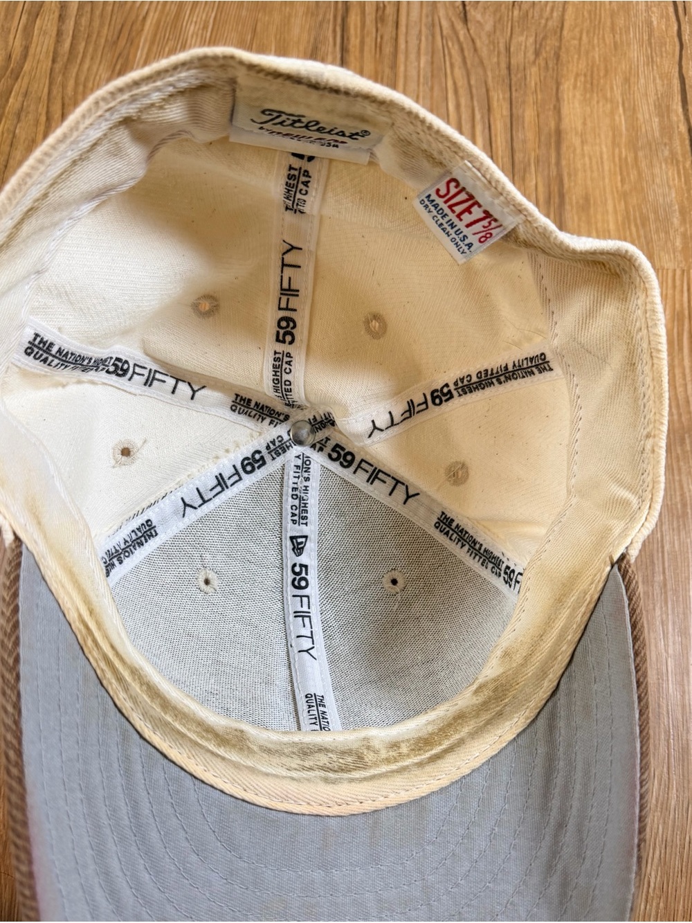 Vintage Titleist New Era 59FIFTY Golf Hat 7 5/8 Made USA FootJoy FJ Fitted - Picture 8 of 9